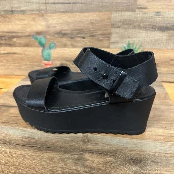 Steve Madden Surfside platform wedge sandals vintage 90s Y2K whimsigoth goth 8 - Picture 3 of 5